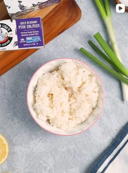 Henry and Lisa’s wild Alaskan pink salmon rice bowl reel